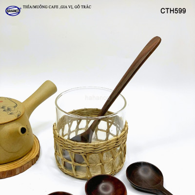 Thìa Muỗng Tròn Gỗ Trắc Cẩm Cỡ Lớn Phong Cách Hàn Quốc - CTH599