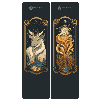 8 Cái Bookmark Kẹp Sách, Dấu Trang Hoạ Tiết Cung Hoàng Đạo (Màu Đen) - SBOOKS