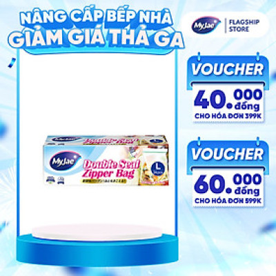 (Chọn Size) Túi Zip PE Trong Suốt 2 Đường Kéo MyJae, Túi Bọc Đồ Ăn, Rau Củ Bảo Quản Trong Tủ Lạnh
