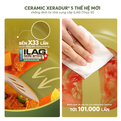 Nồi quánh phủ sứ Elmich Olive EL-5523OV nhiều size, Hàng chính hãng, dùng được mọi bếp - JoyMall