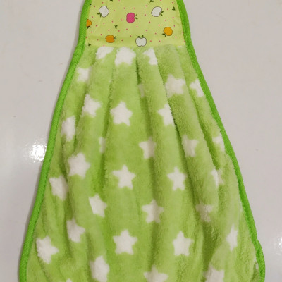 Bộ 5 khăn lau tay nhà bếp siêu thấm có móc treo in hình đẹp (Giao nhiều màu)