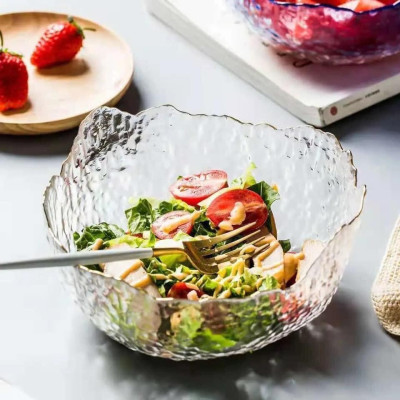 BỘ 3 BÁT THỦY TINH ĂN SALAD HOA QUẢ 3 SIZE 3 size 13cm, 17cm, 20cm