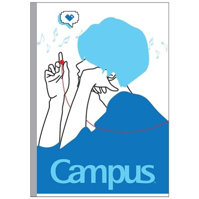 Combo 5 Tập Couple B5 Kẻ Ngang Có Chấm 120 Trang ĐL 70g/m2 - Campus NB-BCOU120 (Mẫu Màu Giao Ngẫu Nhiên)