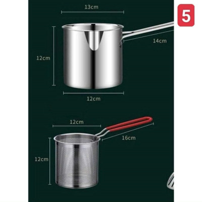 Nồi Chiên Ngập Dầu Mini, Bộ Nồi Chiên Kèm Rổ Chiên Dày Dặn, Tiết Kiệm Dầu, Phù Hợp Với Nhiều Loại Bếp - Hàng Chính Hãng