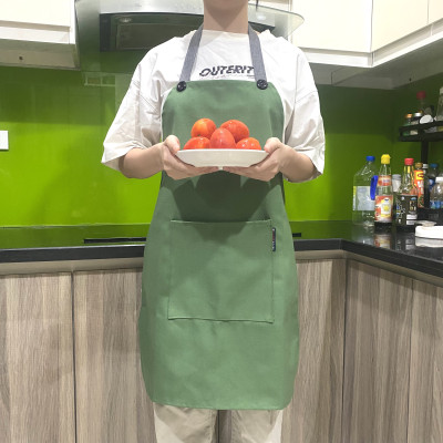 Tạp Dề Nấu Ăn, Pha Chế Vải Canvas Sang Trọng Dày Dặn Không Nóng Bí Hàng VN