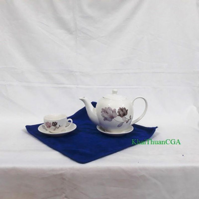 Bộ Ấm Chén Sứ Xương Leisute (Mẫu số 4)