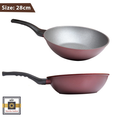 Chảo đúc chống dính Megastone Hàn Quốc cao cấp sâu lòng màu mận tím - Hàng chính hãng