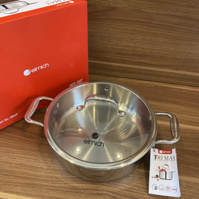 Chảo Xào Inox 304 3 lớp Đáy Liền ELMICH TrimaxXS EL3847 26cm