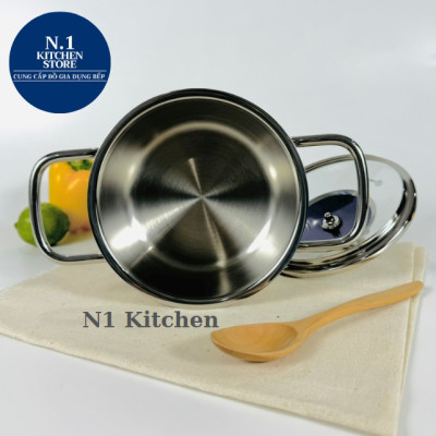 Nồi inox cao cấp thân thấp Korkmaz Perla - Hàng Chính Hãng