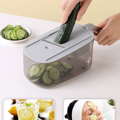 Dụng cụ rổ bào có chậu, nạo củ quả tiện lợi 3in1 Eco2025 Cao Cấp ( Hàng Xịn )