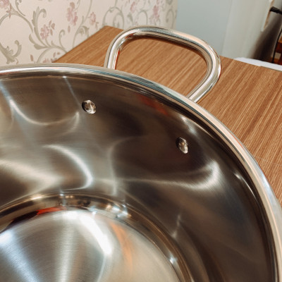 Nồi Inox 430 Bếp Từ 3 Đáy Fivestar Nắp Kính 30 cm - tặng 1 vá canh