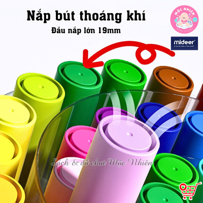 Bút Lông Màu Nước Round-tip Washable Marker, Bút Chấm Màu Đồ Dùng Học Tập Cho Bé - Mideer