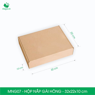 MNG07 - 32x22x10cm - Combo 60 hộp nắp gài hông - Thùng carton đóng hàng 