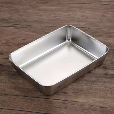 khay inox 304 sâu chữ nhật hàng dầy cao cấp ( nhiều size lựa chọn )