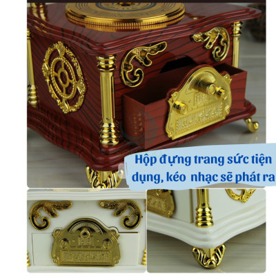 Hộp Nhạc Hoa Loa Kèn Cổ Điển Hộp Phát Nhạc Trang Trí Hình Hoa Loa Kèn Hộp Nhạc Vintage Hoa Loa Kèn Hộp Nhạc Hoa Nghệ Thuật – Phong Cách Retro Hộp Nhạc Decor Hoa Loa Kèn Sang Trọng