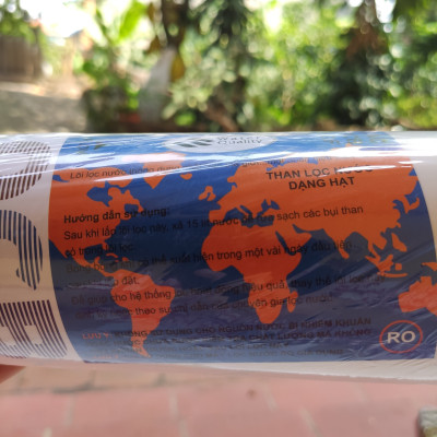 Lõi lọc cacbon, Lõi lọc thô số 2, lõi lọc nước dùng cho máy lọc nước R.O gia đình kangaroo aqua karofi