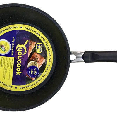 Chảo Nhôm Chống Dính Sâu Vân Đá You Cook 24cm