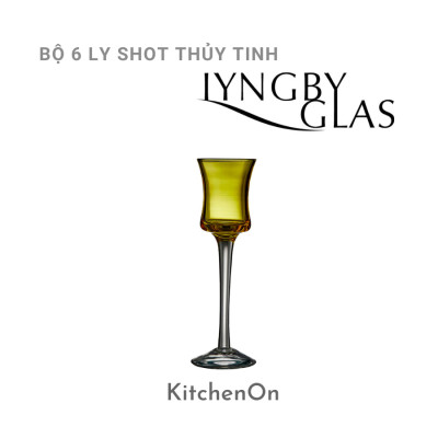 Bộ 6 ly uống shot, nhiều màu. Nhãn Lyngby Glas Đan Mạch