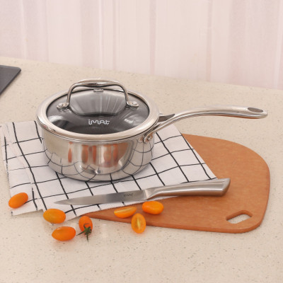 Hàng chính hãng: Nồi inox chống dính iMAT Hybrid các size 16|18|22|26cm. Dùng để nấu, kho, chiên...