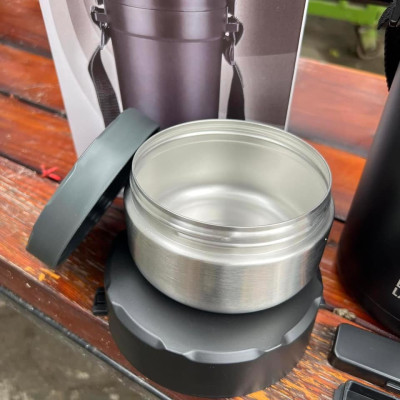 Hộp cơm giữ nhiệt 4 ngăn inox 304 chuẩn Đức LBT856, dung tích 2.2L kèm đũa