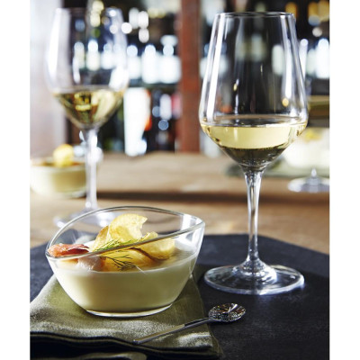 Chén kem thủy tinh alfa - beta 25cl - màu trắng 