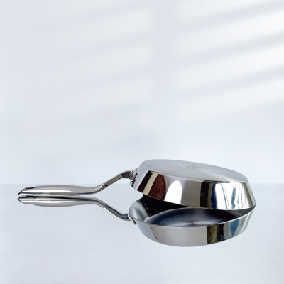 Chảo chiên rán inox 316 nguyên khối Hàn Quốc CIC68 size 20cm/24cm/26cm chống dịnh tự thân, đáy từ