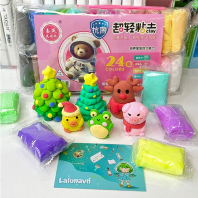 Đất Nặn Nhiều Màu - Chất Liệu An Toàn Đất sét tự khô an toàn Lốc 36 màu cao cấp Softclay nặn hình, làm Butter slime