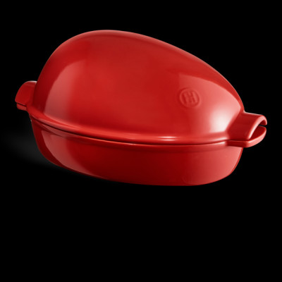Thố Nướng Có Nắp Cỡ lớn Emile Henry EH348444 41,5 x 27,5 cm Màu Đỏ Burgundy Hàng chính hãng