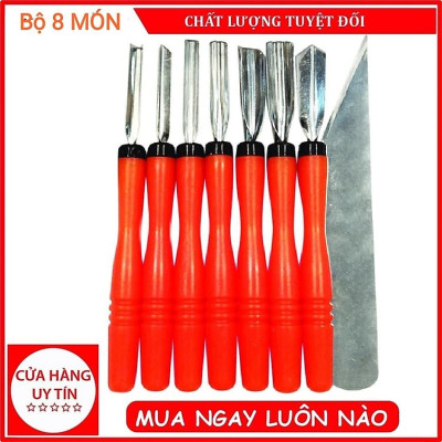 Bộ Tỉa Rau Củ Nghệ Thuật , Dao Tỉa Củ Quả (COMBO 8 MÓN )- Sản phẩm đẹp sắc sảo. Đồ Gia Dụng nhà bếp pha chế làm bánh nguyên liệu