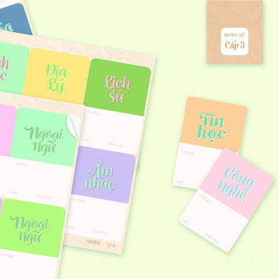 Bộ 28 Nhãn Vở B Cấp III - Linh Lan