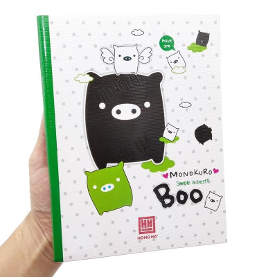 Combo 5 Tập Class MonoKuro Boo - 4 Ly Ngang 200 Trang - Hồng Hà 0390 (Mẫu Màu Giao Ngẫu Nhiên)