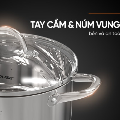 NỒI INOX 3 ĐÁY SUNHOUSE SHG301-32 - Hàng Chính Hãng