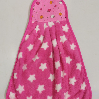 Bộ 5 khăn lau tay nhà bếp siêu thấm có móc treo in hình đẹp (Giao nhiều màu)