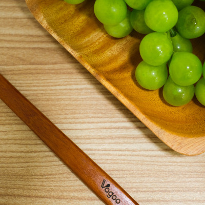 Bộ Đũa Muỗng Bằng Gỗ Nhãn Tự Nhiên [Kèm Túi Vải] - VAGOO - Làm Thủ Công Chống Thấm, Chống Ẩm Mốc, An Toàn Cho Sức Khoẻ