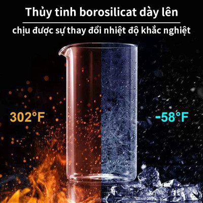 Bình Pha Trà Cà Phê Kiểu Pháp Cao Cấp 350ml Nóng Lạnh Văn Phòng Du Lịch Dã Ngoại Phượt