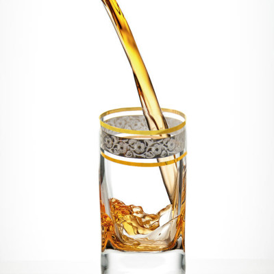 Bộ 6 ly shot, rượu mạnh 050 ml mạ platin vàng 24k Tiệp Khắc