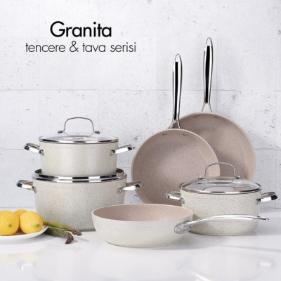 Chảo chống dính Korkmaz Granita - Hàng Chính Hãng