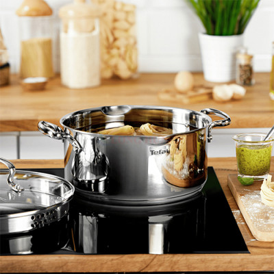 Nồi Inox cao cấp Tefal Duetto Plus (18cm x 2.0L/20cm x 2.9L/22cm x 6.1L/24cm x 5.0L/28cm x 10.0L) - Hàng chính hãng