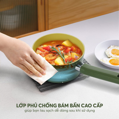 Nồi quánh phủ sứ Elmich Olive EL-5523OV nhiều size, Hàng chính hãng, dùng được mọi bếp - JoyMall