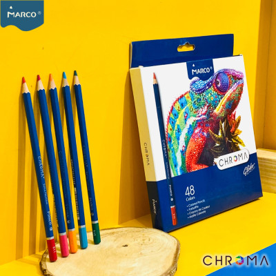 Bộ chì màu cao cấp Marco Chroma Công nghệ glide  12, 24, 36, 48, 72 ,100 Màu