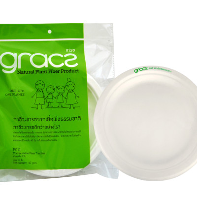 Combo 4 Gói (40 Cái) Dĩa 7 in - Bao Bì Gracz Từ Bã Mía