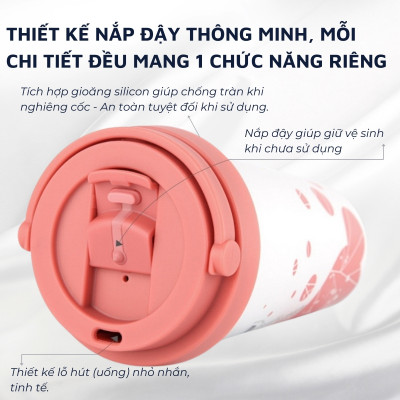 Cốc (Ly) cách nhiệt, giữ nhiệt DandiHome inox 304 (500ml)