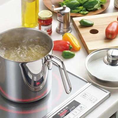 [CHÍNH HÃNG] Nồi đa năng inox dùng cho bếp từ Hirosho Nirwarka 16cm - Hàng nội địa Nhật Bản