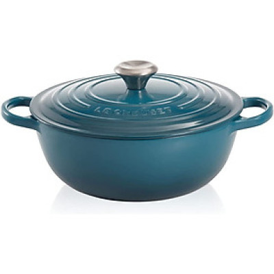 Nồi Gang sâu lòng LE CREUSET La Marmite Deep Teal 26cm Hàng Chính Hãng
