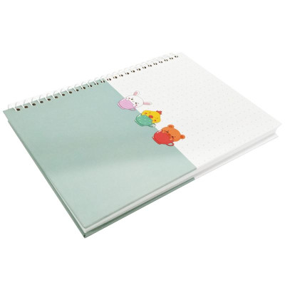 Sổ Lò Xo Teen Không Kẻ Có Chấm 80gsm - Cute Small - The Sun 02 - Màu Xanh Lơ