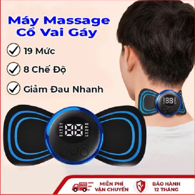 Máy massage xung điện mini 8 mức độ 19 cường độ xoa bóp giảm đau mỏi