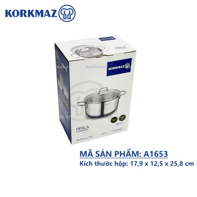 Nồi inox 18/10 Korkmaz Perla 1.8 lít - 16x9 cm
