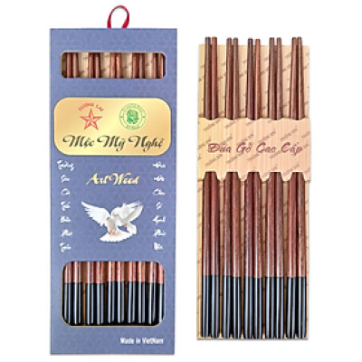 Đũa Cẩm Lai Ghép Sừng - Đũa Gỗ Cao Cấp - Đồ Gỗ Nhà Bếp Thương Hiệu Trường Sơn