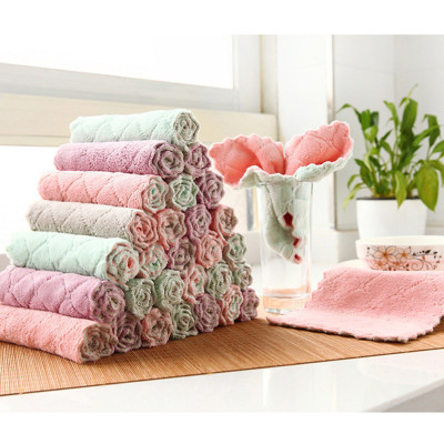 Khăn Lau Nhà Bếp Đa Năng 2 Mặt Xuất Nhật - Vệ Sinh Nhà Cửa - Vải Sợi Microfiber Không Phai Màu Rụng Sợi Nhanh Khô- Hàng Chính Hãng MINIIN