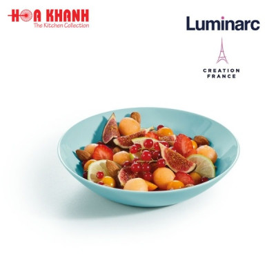 Đĩa Thủy Tinh Luminarc Diwali Light Turquoise 25cm đựng thức ăn, chịu nhiệt, cường lực - Bộ 3 đĩa - P2611